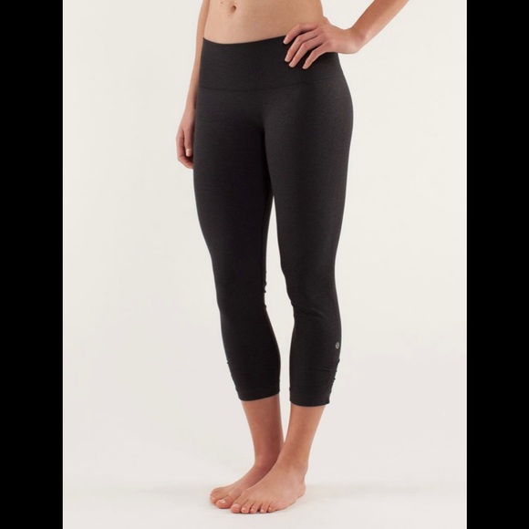 Lululemon Ebb And Flow Crop II Deep Coal - Picture 2 of 11
